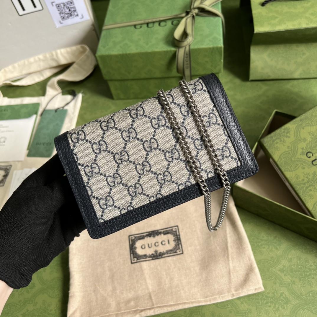 Gucci Dionysus Leather Super Mini Bag(16.5-10-4.5cm)    - FashionPlug