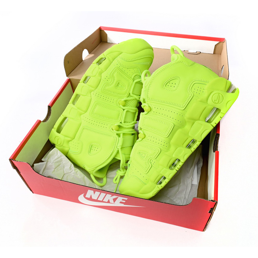 Air More Uptempo Fluorescent Green Sneaker     DX1790-700  - FashionPlug