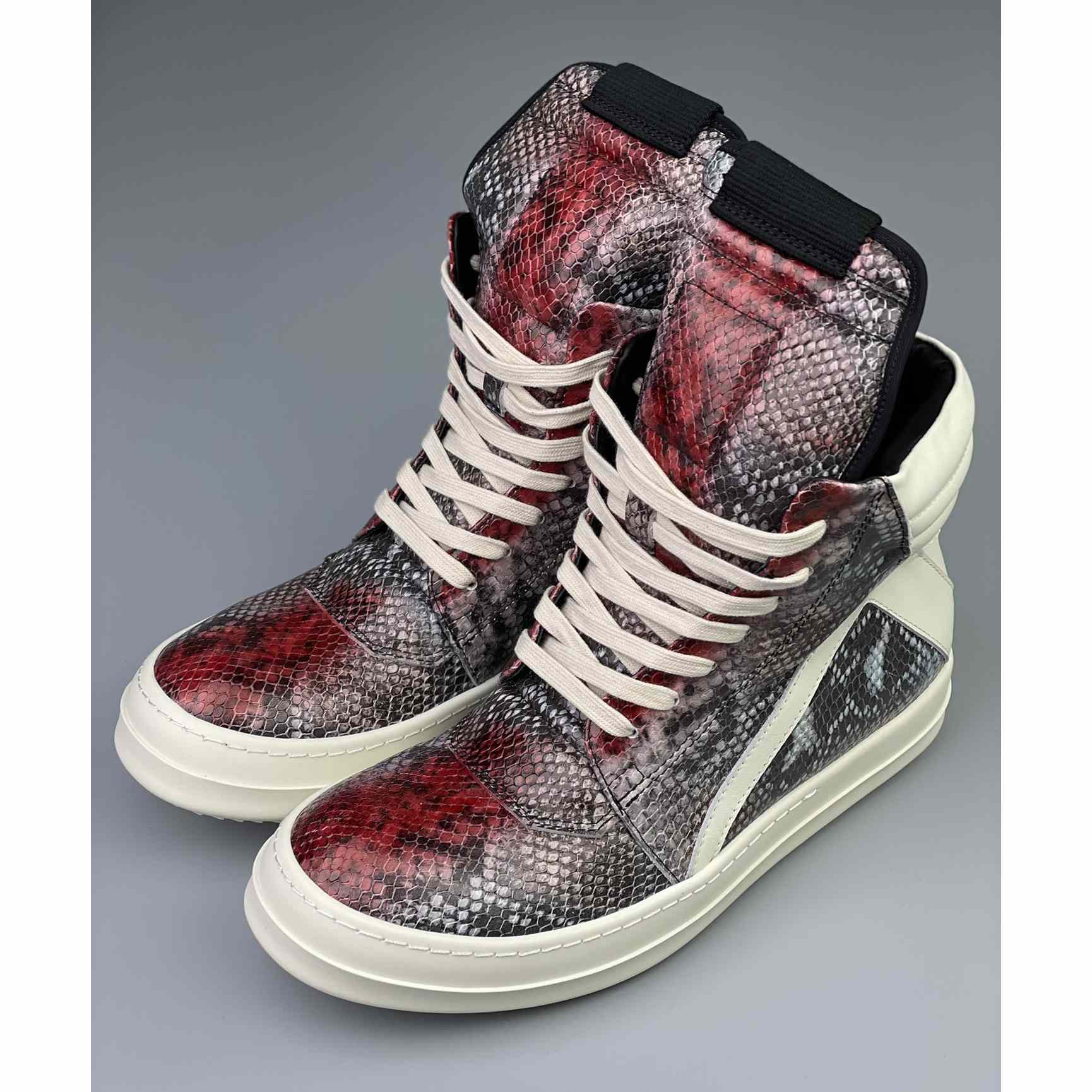 Rick Owens Geobasket High Top Sneakers - FashionPlug