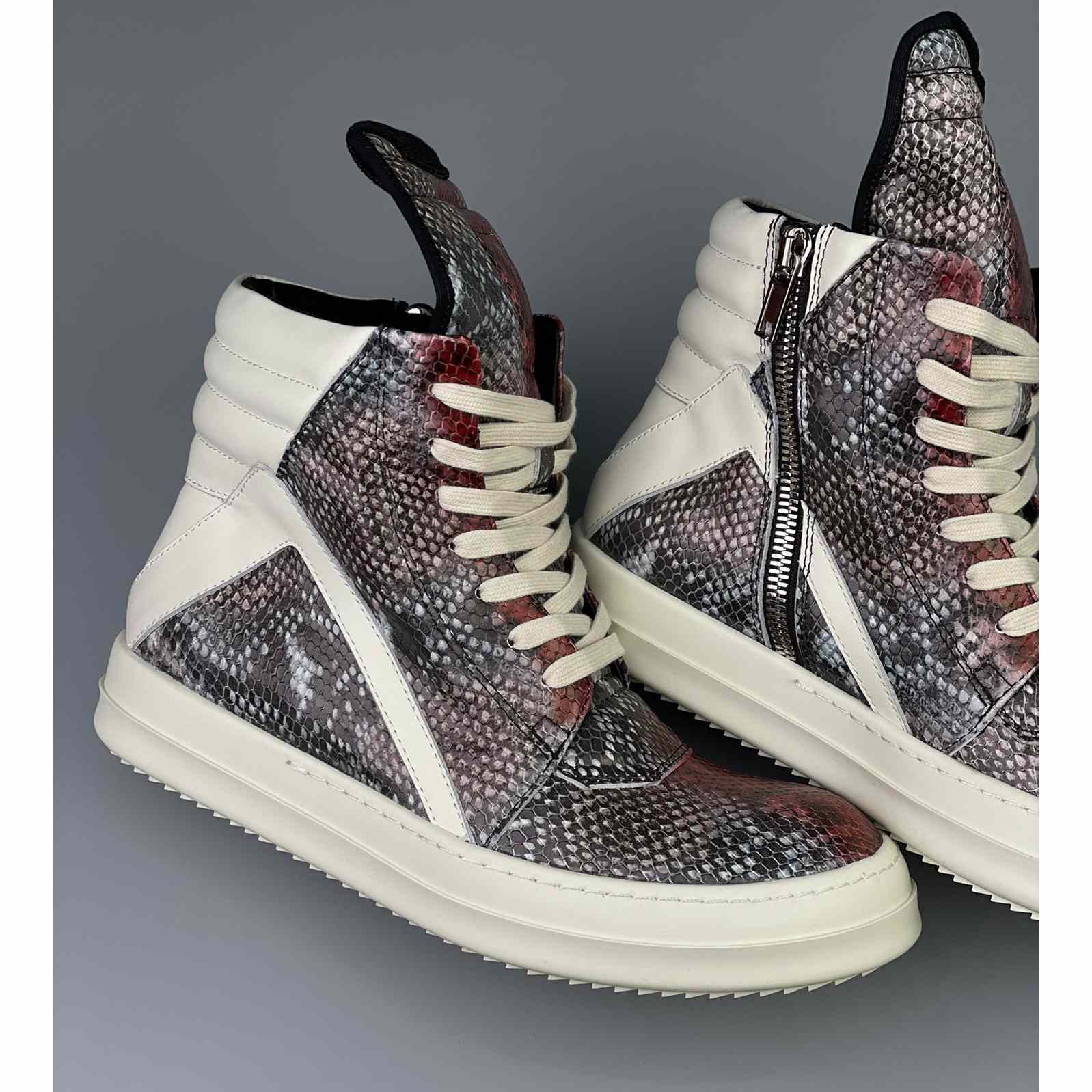 Rick Owens Geobasket High Top Sneakers - FashionPlug