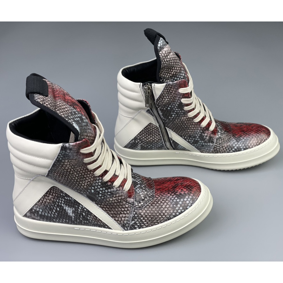 Rick Owens Geobasket High Top Sneakers - FashionPlug