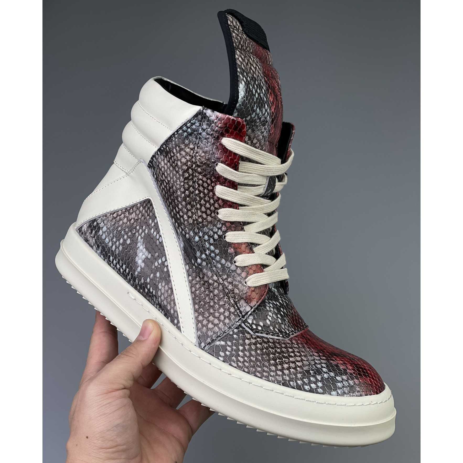 Rick Owens Geobasket High Top Sneakers - FashionPlug