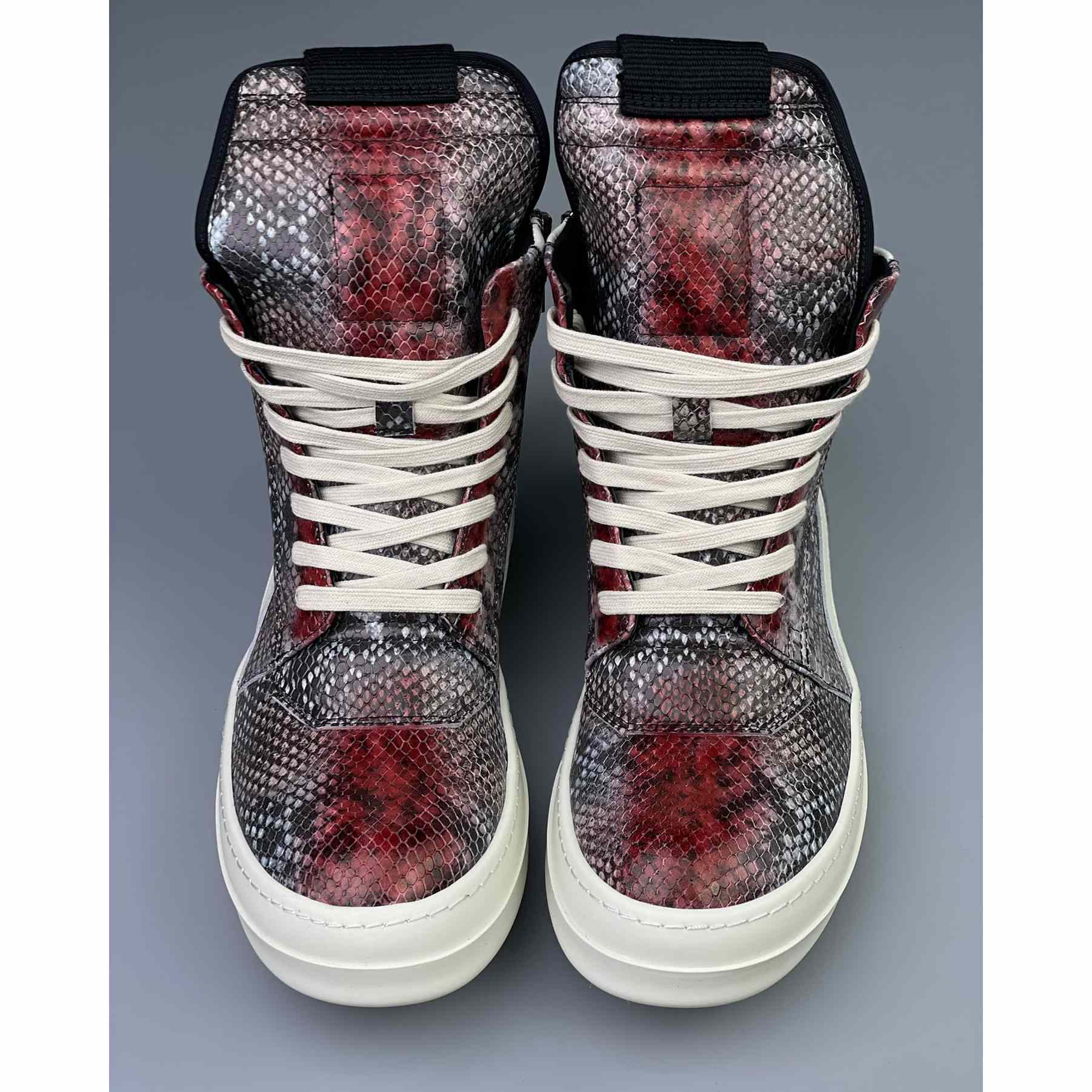 Rick Owens Geobasket High Top Sneakers - FashionPlug