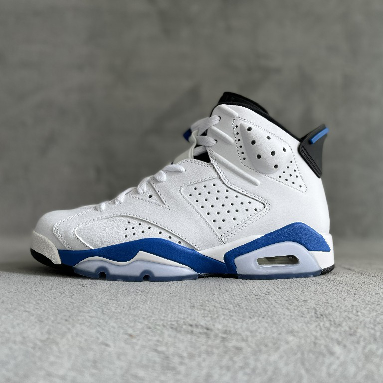 Air Jordan 6 Retro “Sport Blue” Sneaker     384664-107 - FashionPlug