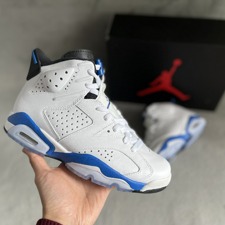 Air Jordan 6 Retro “Sport Blue” Sneaker     384664-107 - FashionPlug