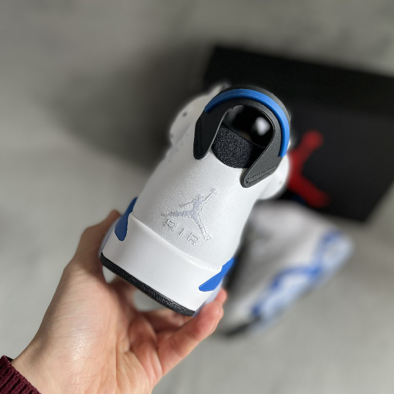 Air Jordan 6 Retro “Sport Blue” Sneaker     384664-107 - FashionPlug