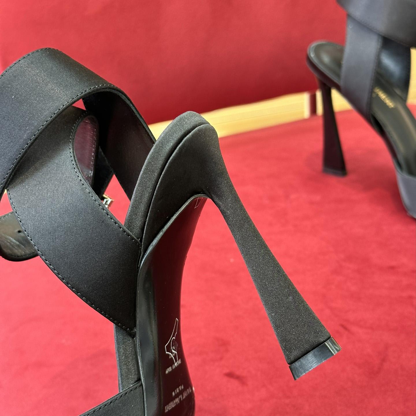 Saint Laurent Fanny Slingback Pumps In Crepe Satin - FashionPlug