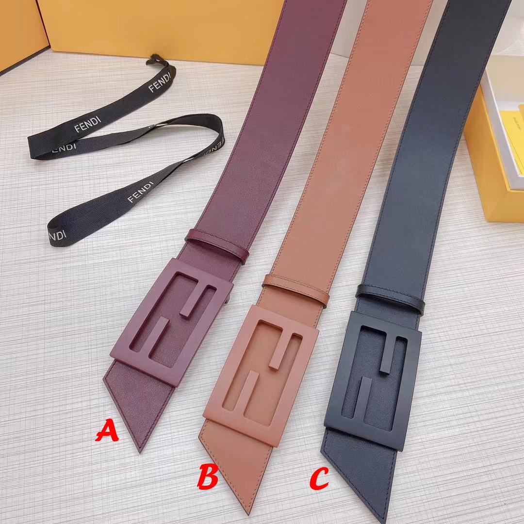 Fendi Leather Belt  60mm - FashionPlug