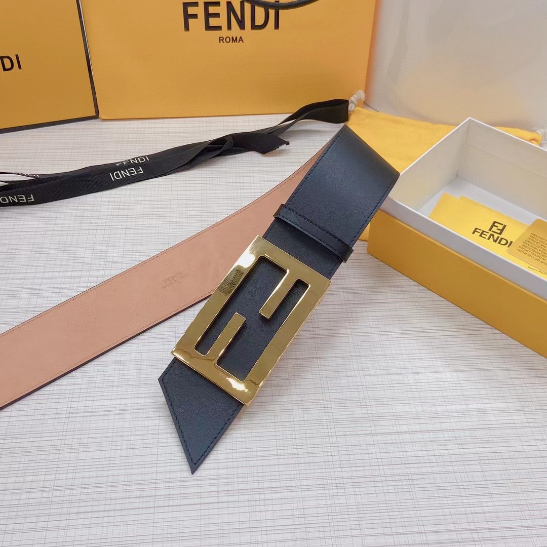 Fendi Leather Belt  60mm - FashionPlug
