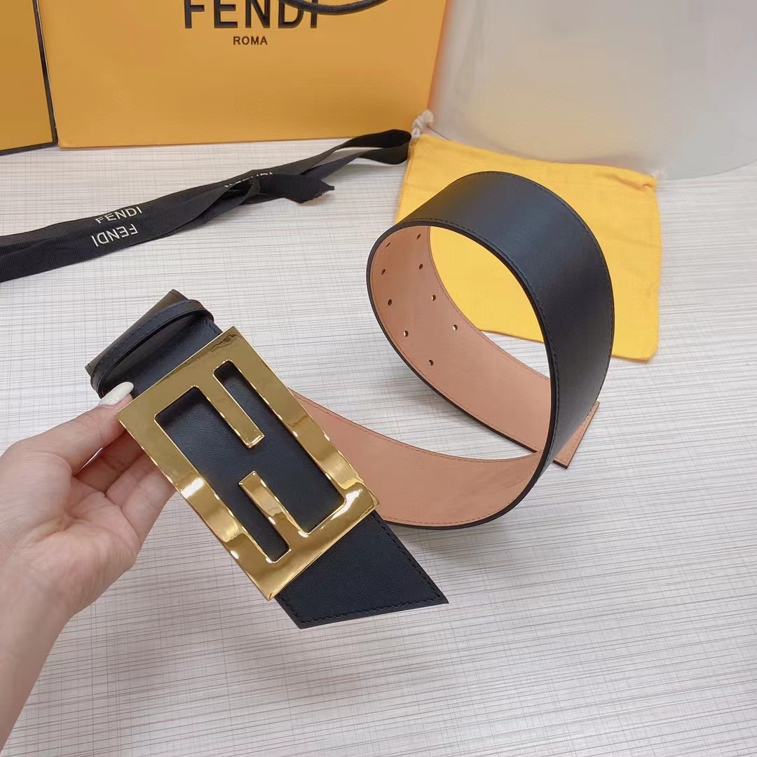 Fendi Leather Belt  60mm - FashionPlug