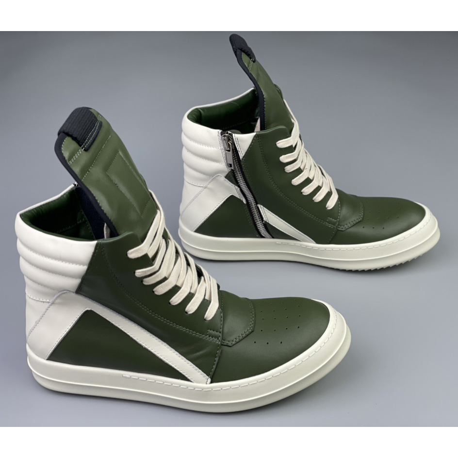 Rick Owens Geobasket High Top Sneakers - FashionPlug