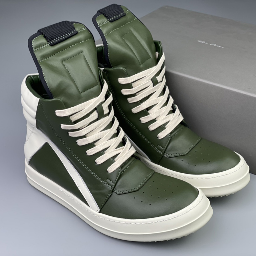 Rick Owens Geobasket High Top Sneakers - FashionPlug