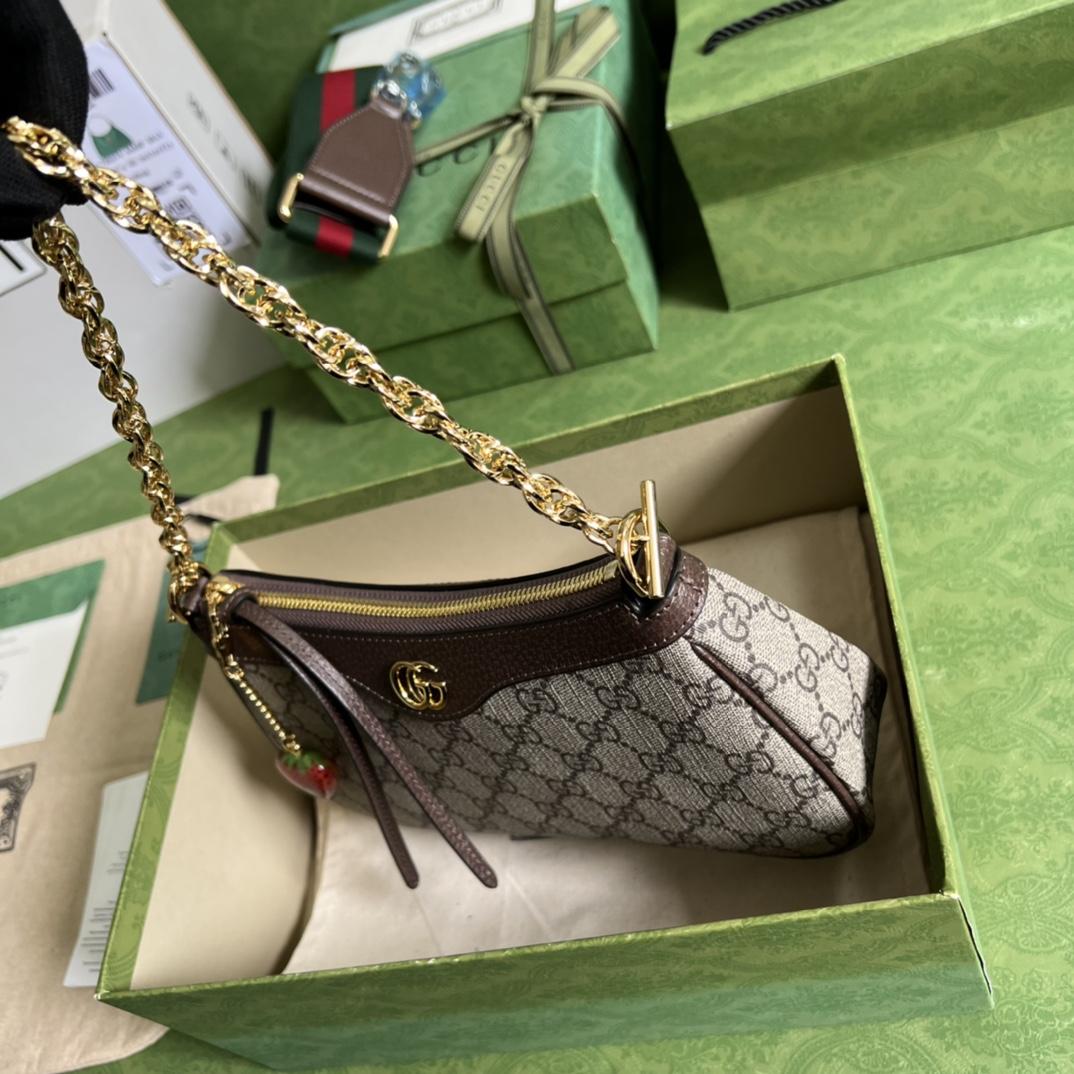 Gucci Ophidia GG Small Handbag(25*15.5*6cm)    - FashionPlug