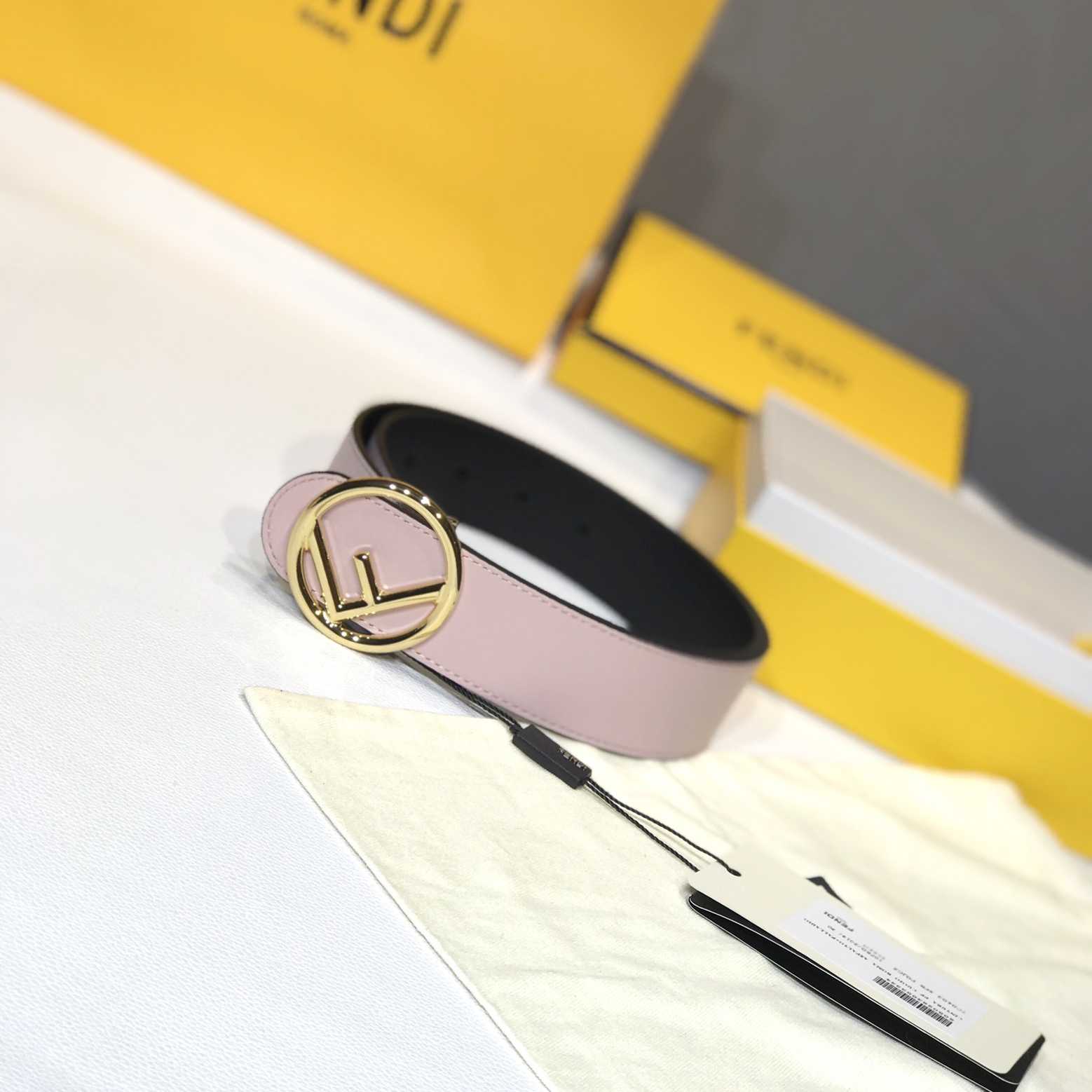 Fendi Black Leather Belt - FashionPlug