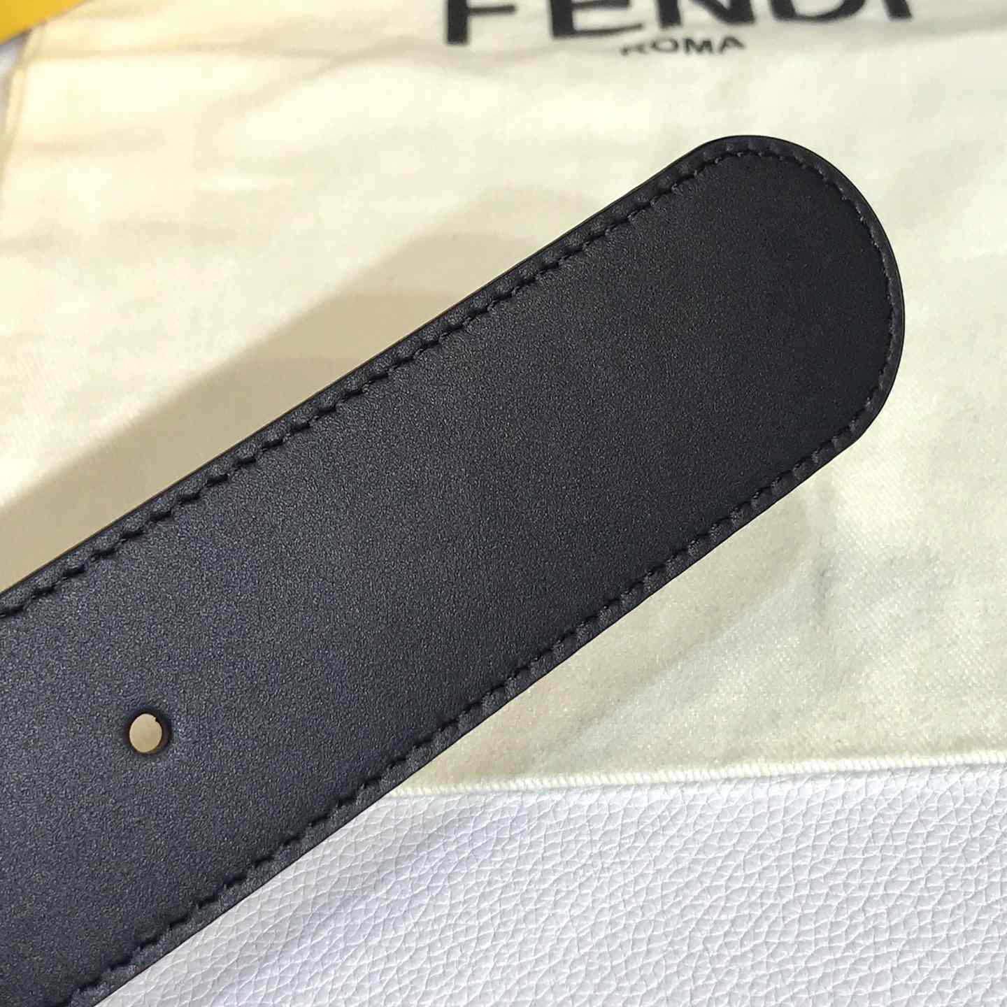 Fendi Black Leather Belt - FashionPlug