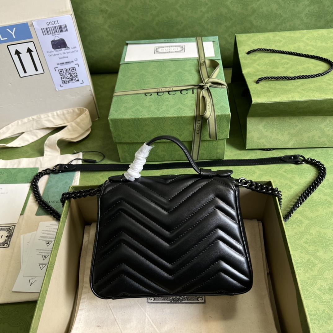 Gucci GG Marmont Mini Top Handle Bag(21-15..5-8cm) - FashionPlug