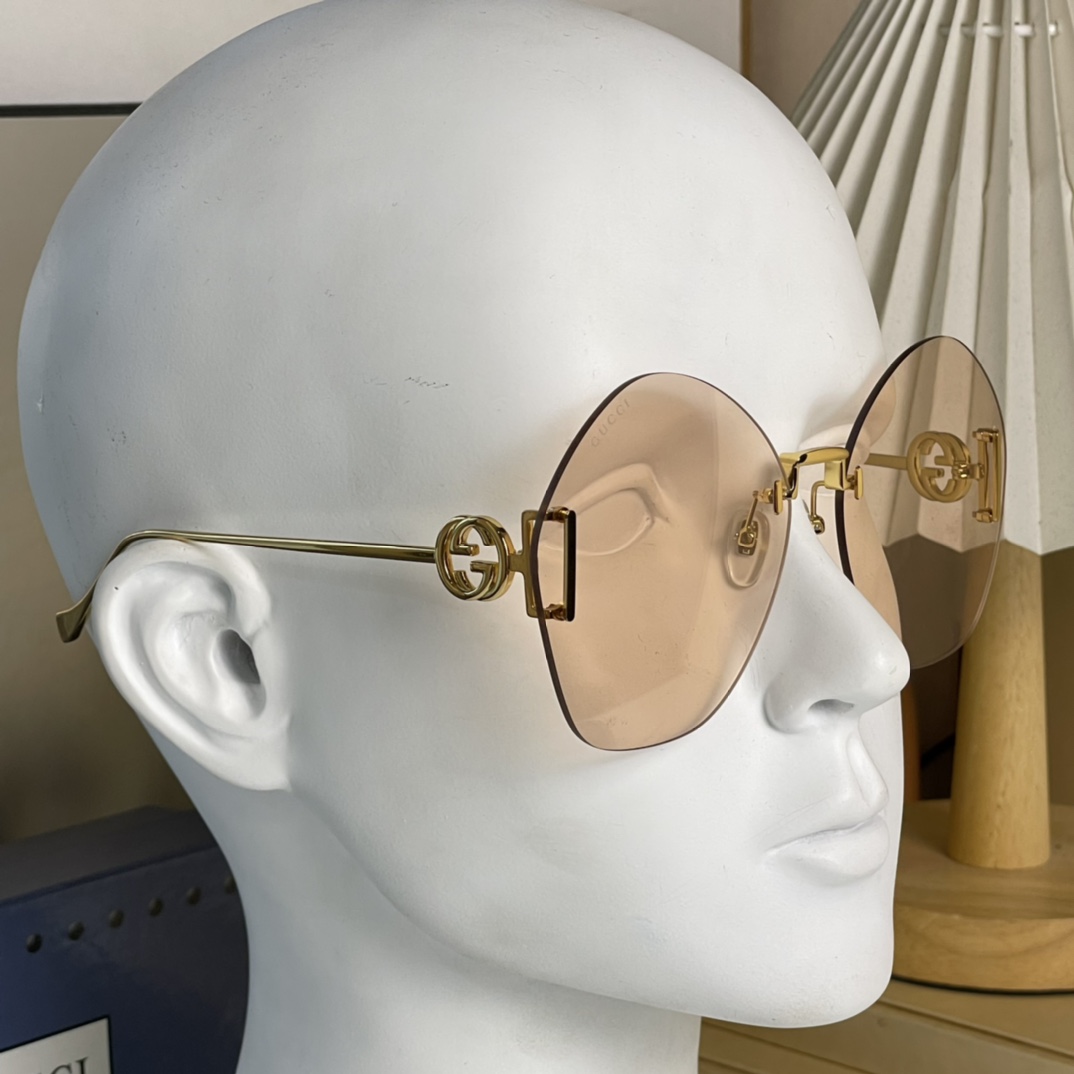 Gucci Geometric-Frame Sunglasses    GG1203S - FashionPlug