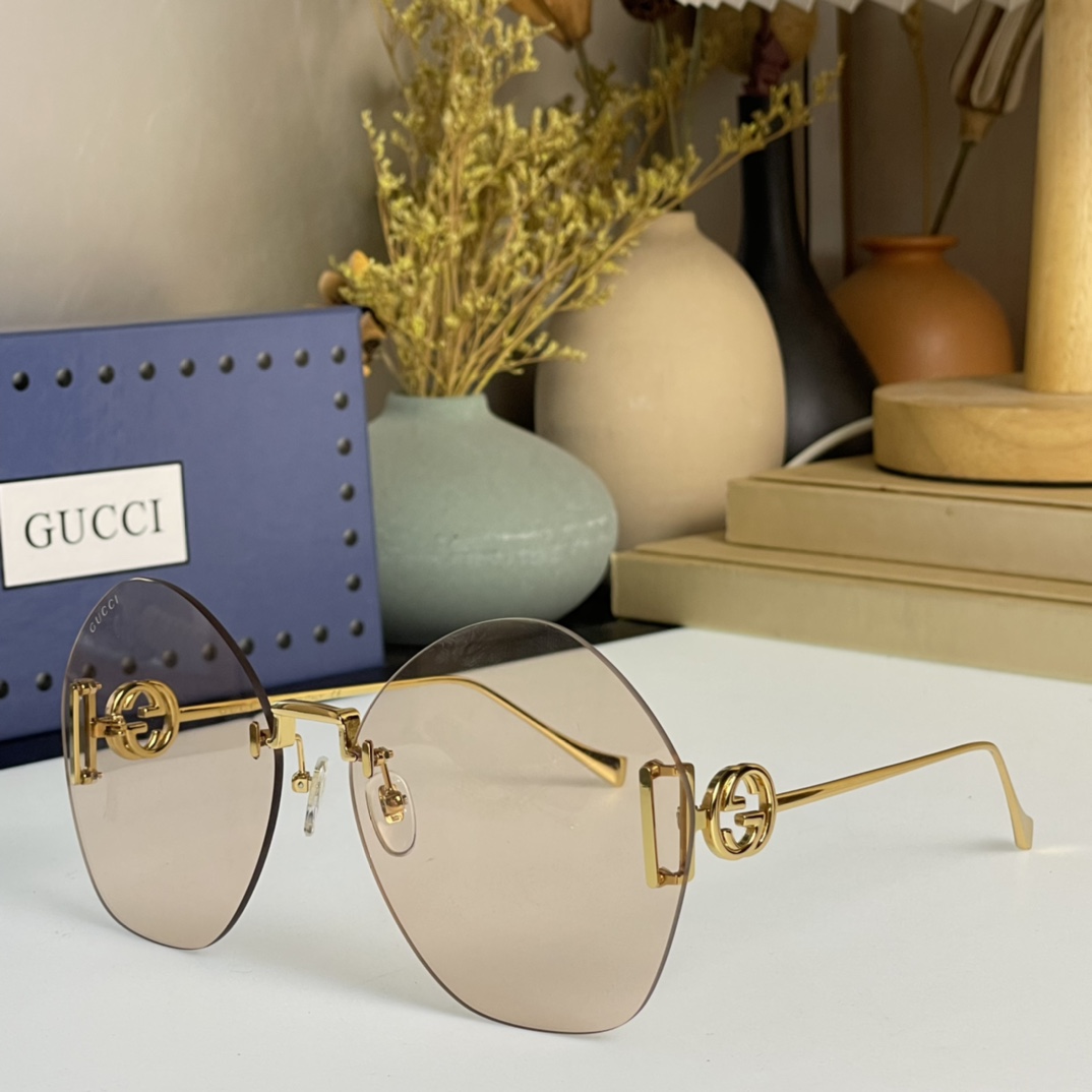 Gucci Geometric-Frame Sunglasses    GG1203S - FashionPlug