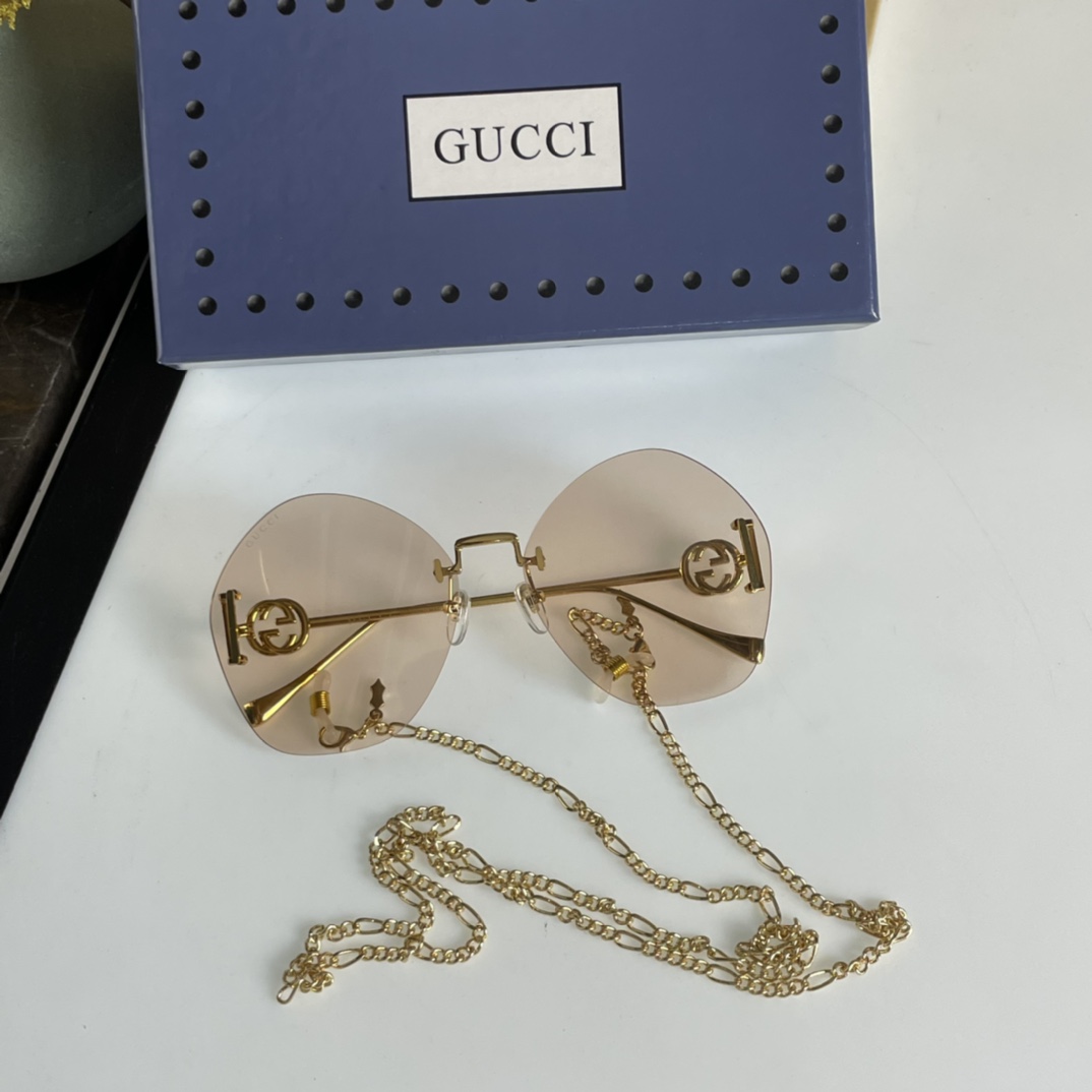 Gucci Geometric-Frame Sunglasses    GG1203S - FashionPlug