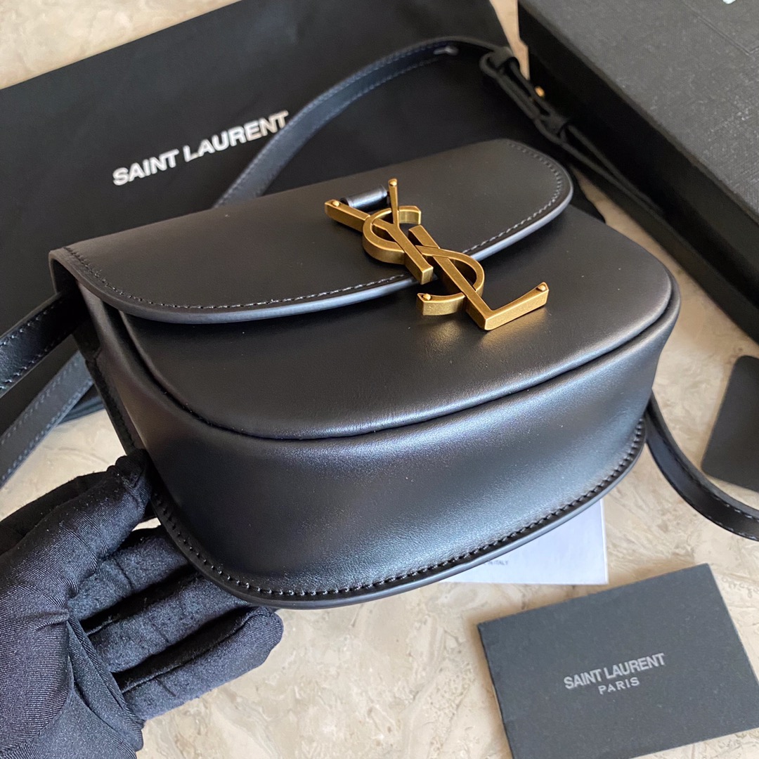 Saint Laurent Kaia Small Satchel In Smooth Leather - FashionPlug