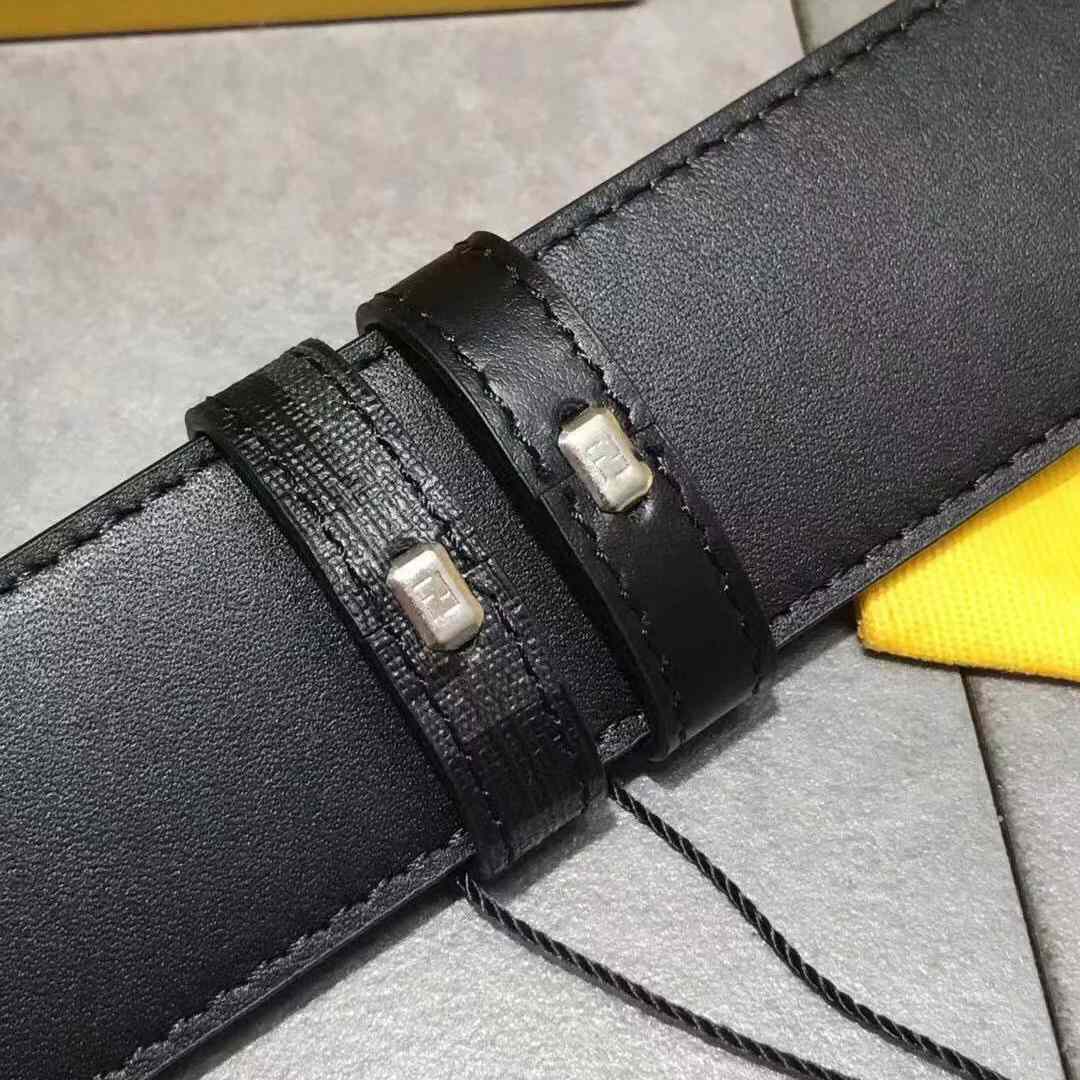 Fendi Black Leather Belt - FashionPlug