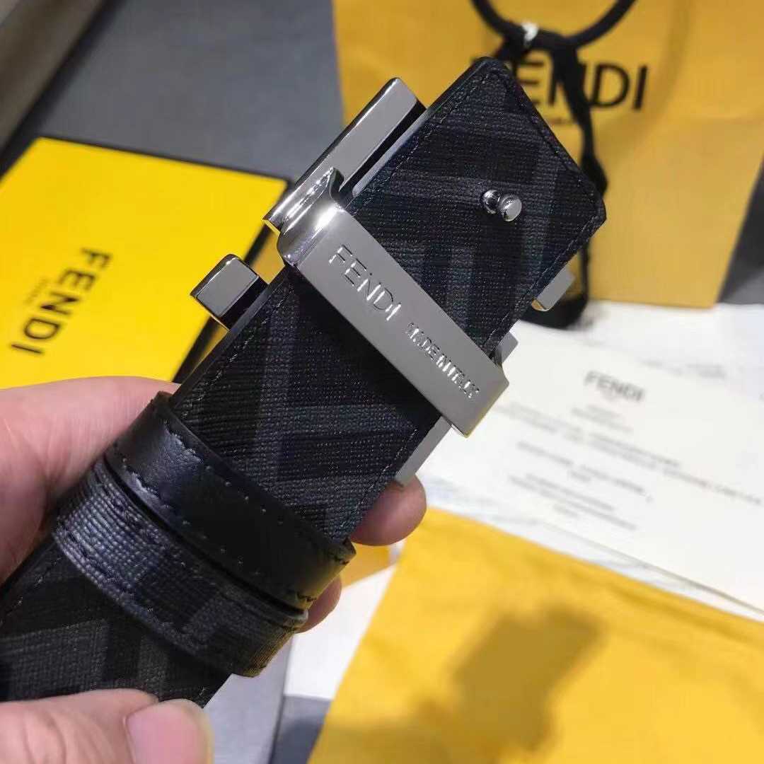 Fendi Black Leather Belt - FashionPlug