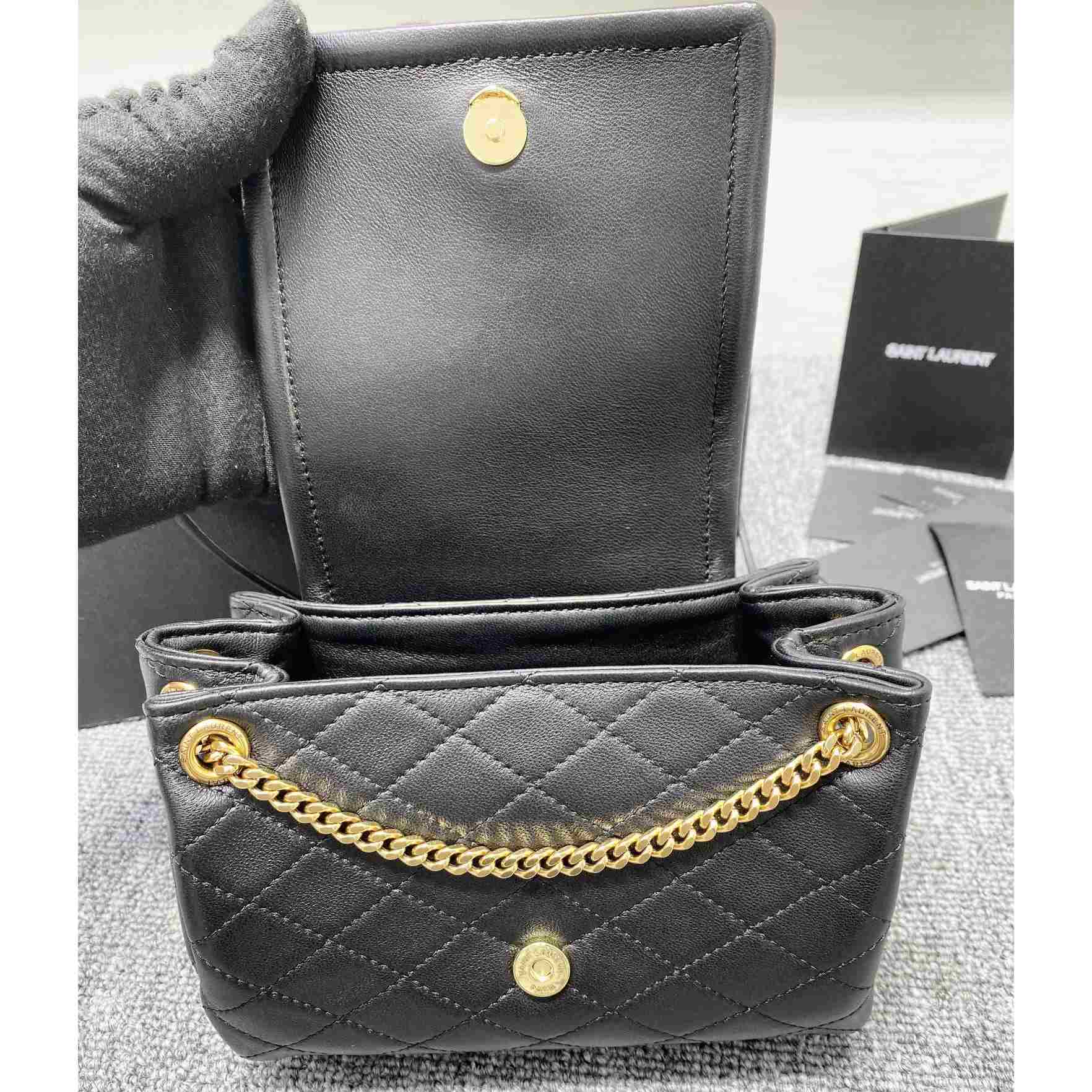 Saint Laurent Mini Nolita In Lambskin - FashionPlug
