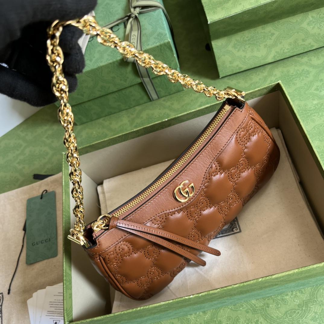 Gucci GG Matelassé Handbag(25-15-8cm) - FashionPlug