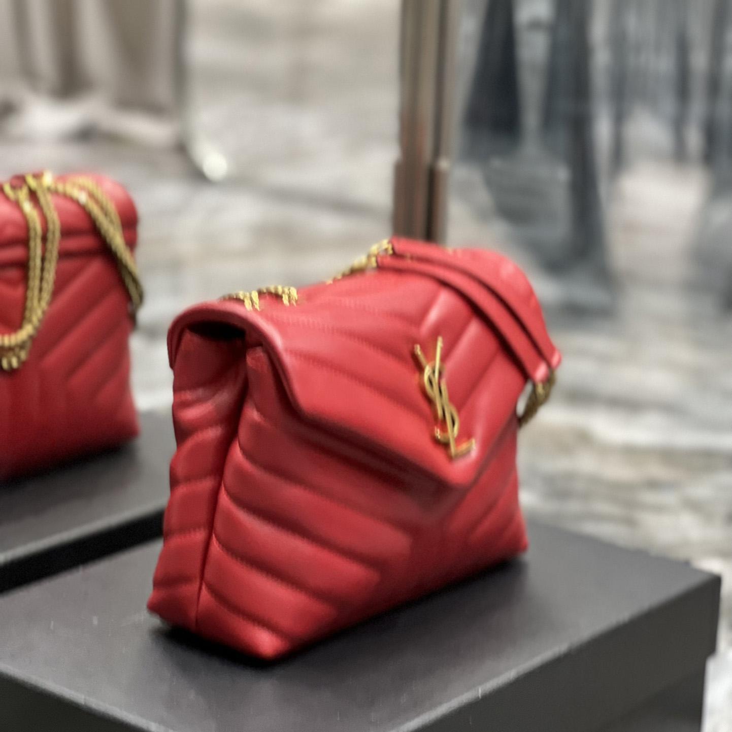 Saint Laurent Loulou Small Quilted Leather Shoulder Bag(25-17-9cm) - FashionPlug