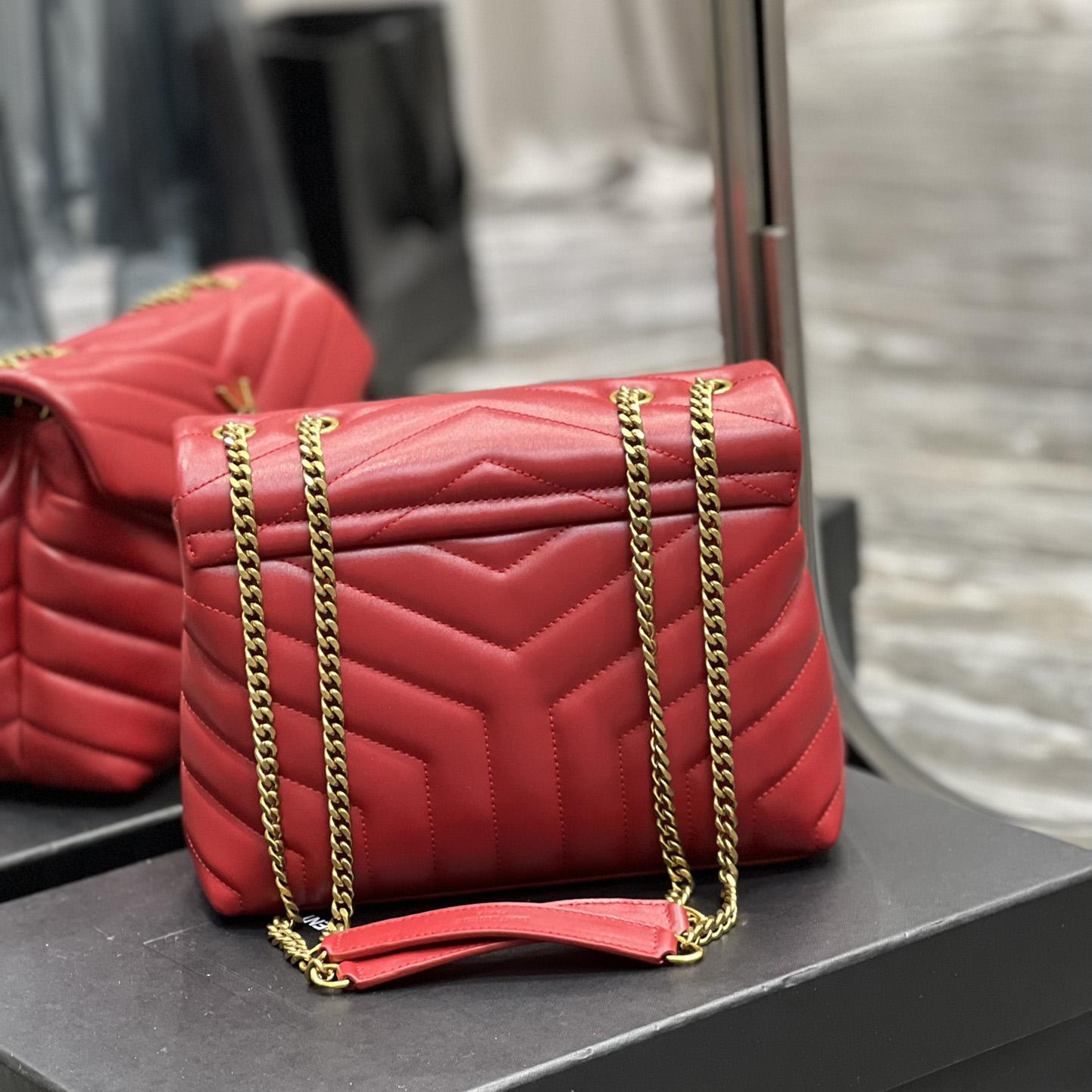 Saint Laurent Loulou Small Quilted Leather Shoulder Bag(25-17-9cm) - FashionPlug