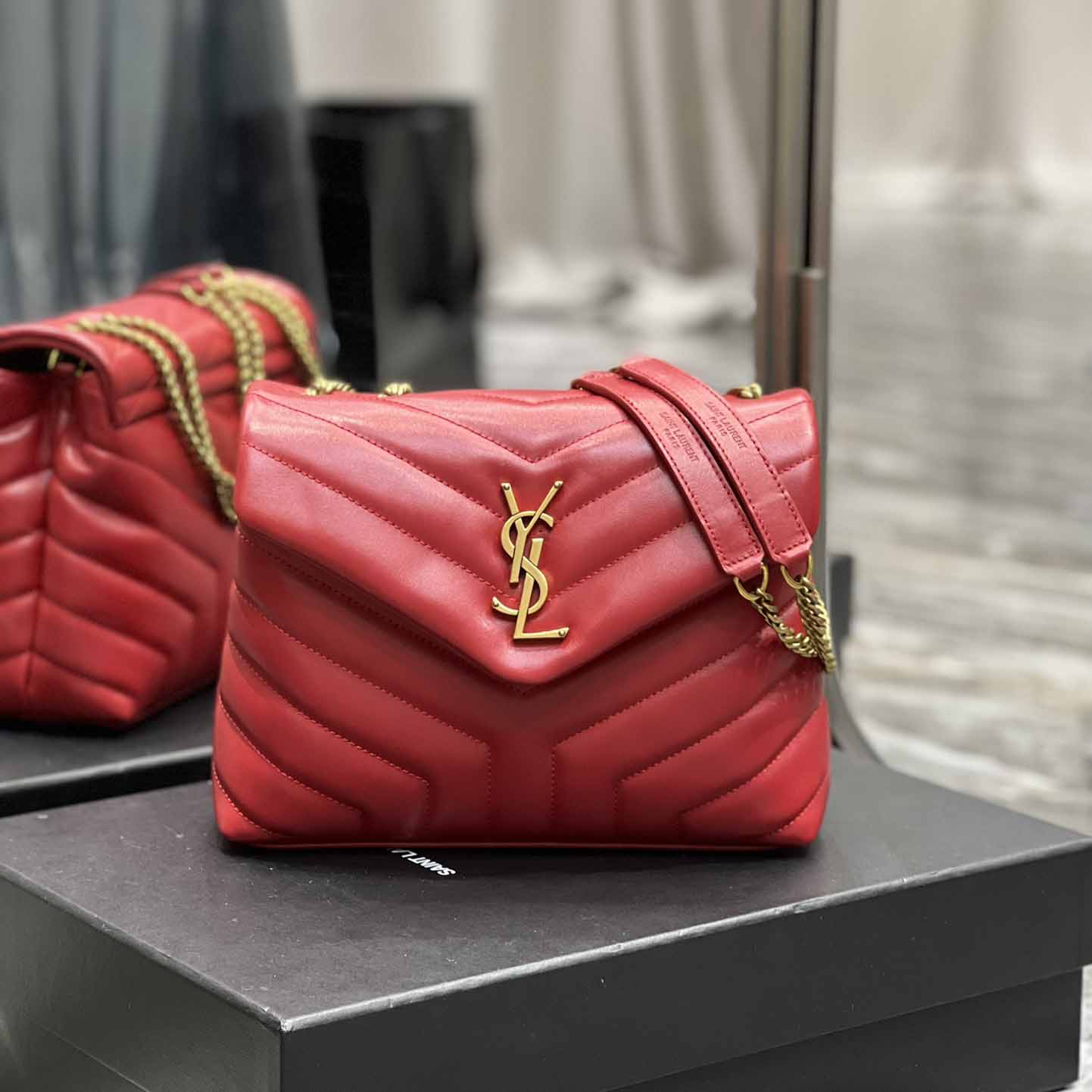 Saint Laurent Loulou Small Quilted Leather Shoulder Bag(25-17-9cm) - FashionPlug