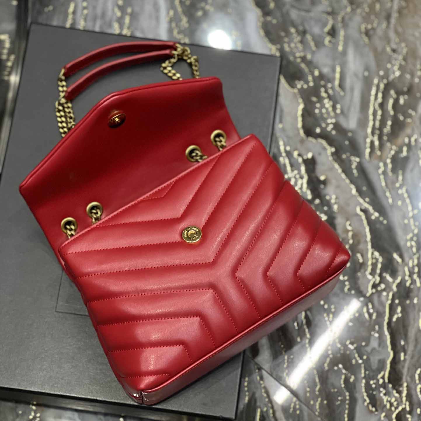 Saint Laurent Loulou Small Quilted Leather Shoulder Bag(25-17-9cm) - FashionPlug