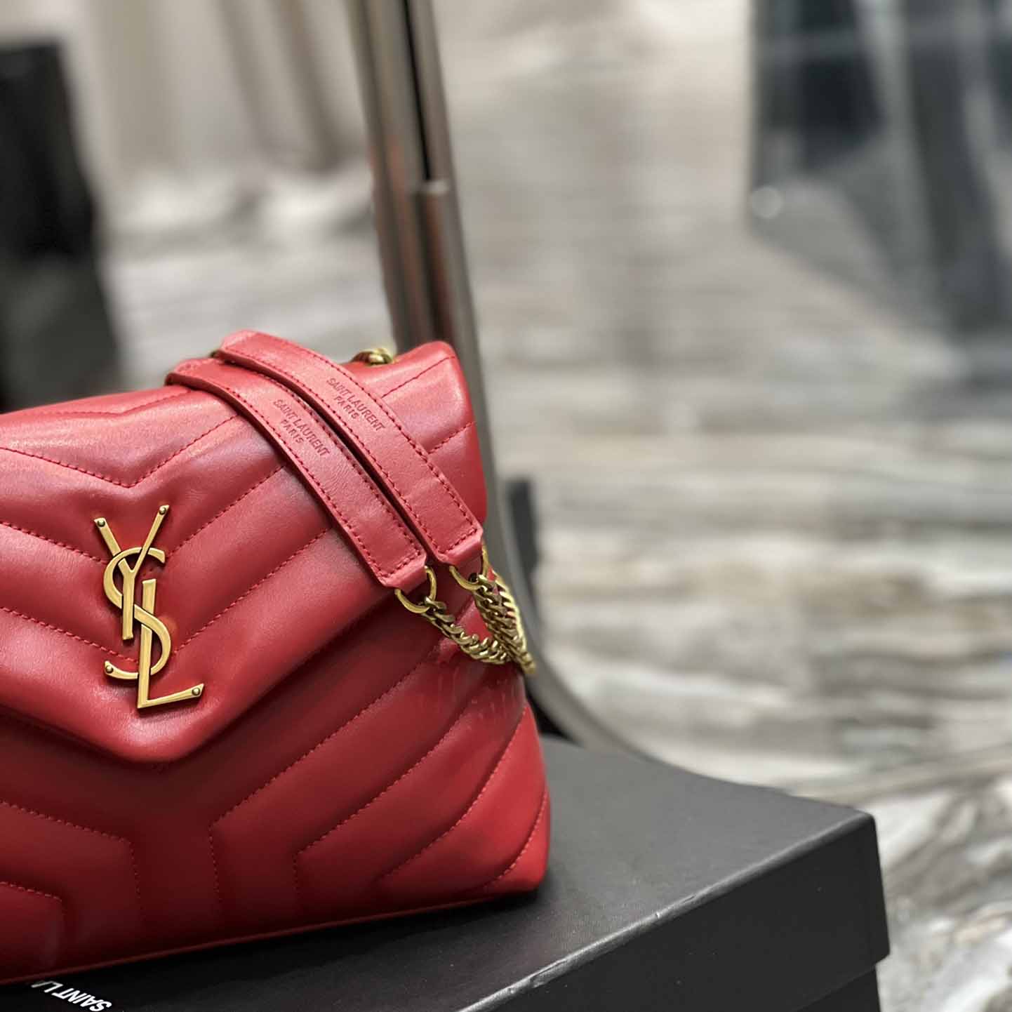 Saint Laurent Loulou Small Quilted Leather Shoulder Bag(25-17-9cm) - FashionPlug