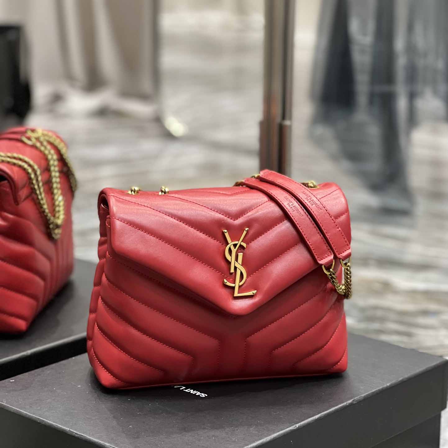 Saint Laurent Loulou Small Quilted Leather Shoulder Bag(25-17-9cm) - FashionPlug