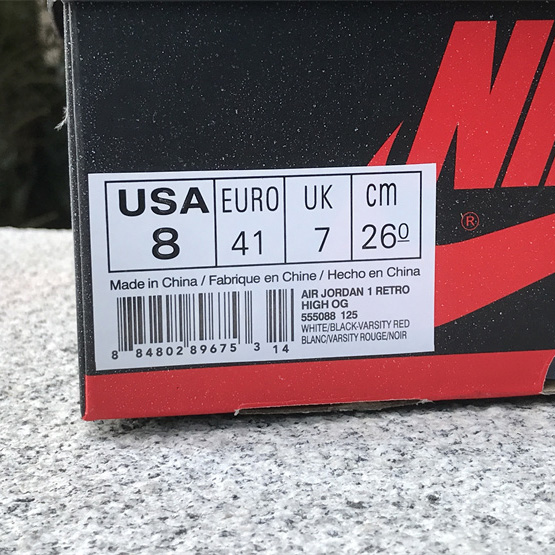 Air Jordan 1 Low “Black Toe” Sneaker      555088-125 - FashionPlug
