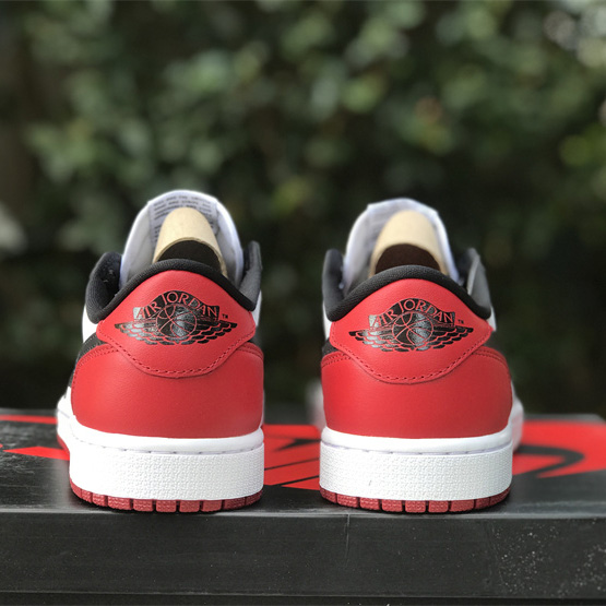 Air Jordan 1 Low “Black Toe” Sneaker      555088-125 - FashionPlug