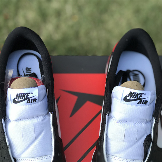 Air Jordan 1 Low “Black Toe” Sneaker      555088-125 - FashionPlug