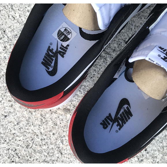 Air Jordan 1 Low “Black Toe” Sneaker      555088-125 - FashionPlug