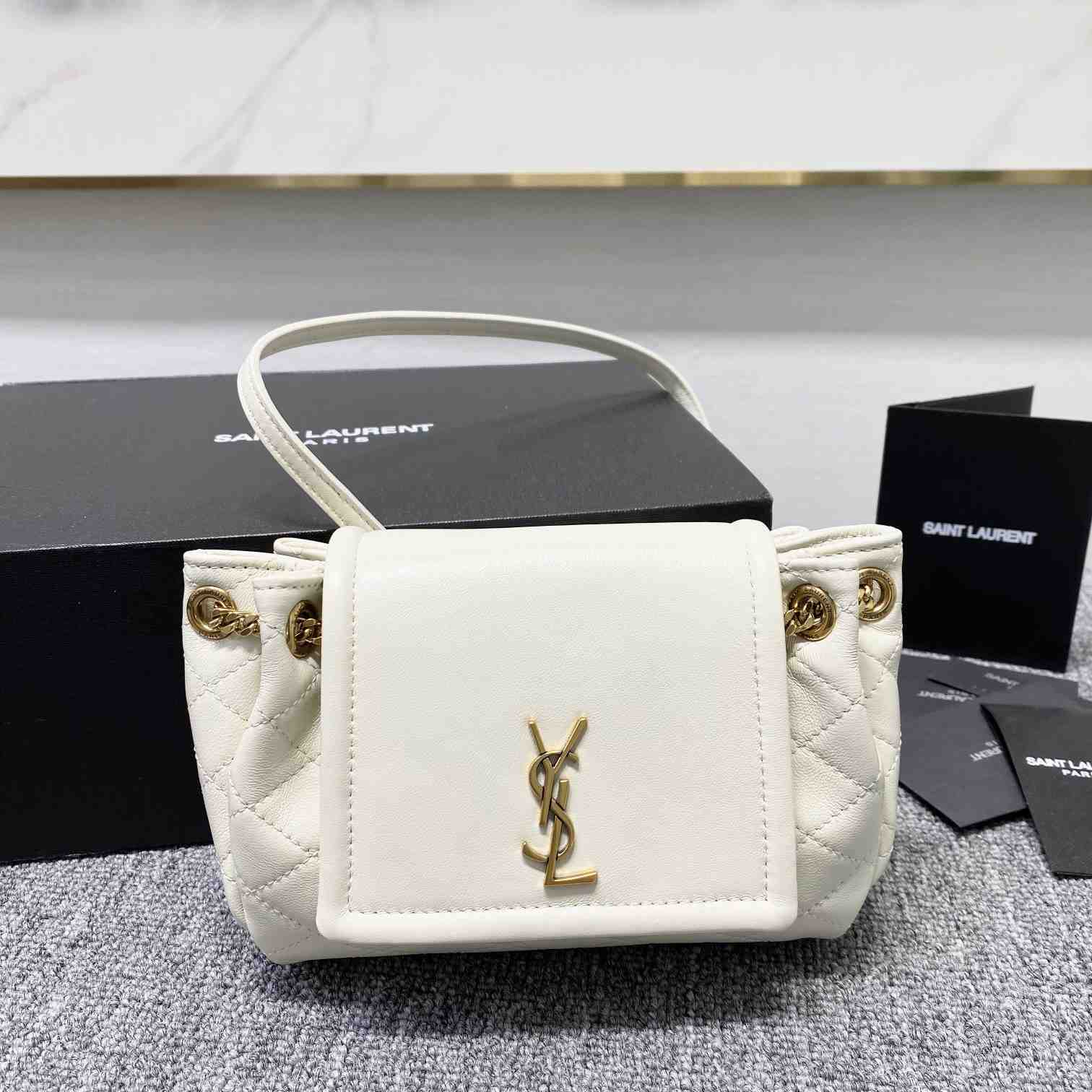Saint Laurent Mini Nolita In Lambskin - FashionPlug