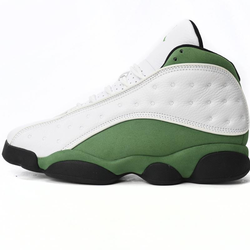 Air Jordan 13 Retro White Green Sneakers      DB6536-113 - FashionPlug