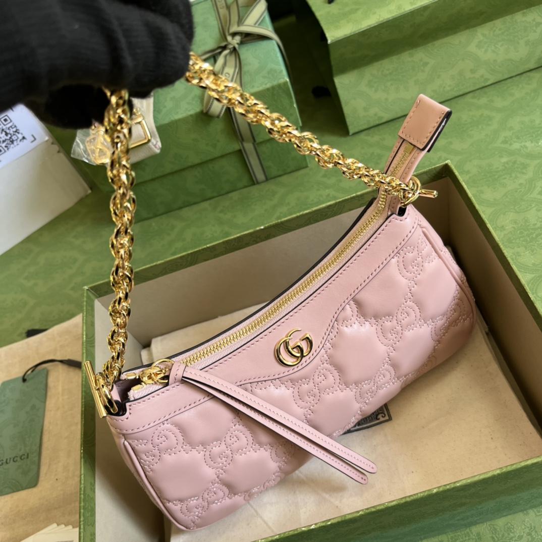 Gucci GG Matelassé Handbag(25-15-8cm) - FashionPlug