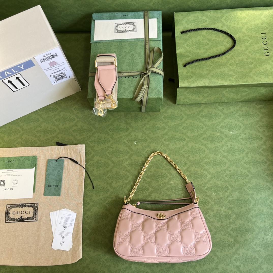 Gucci GG Matelassé Handbag(25-15-8cm) - FashionPlug