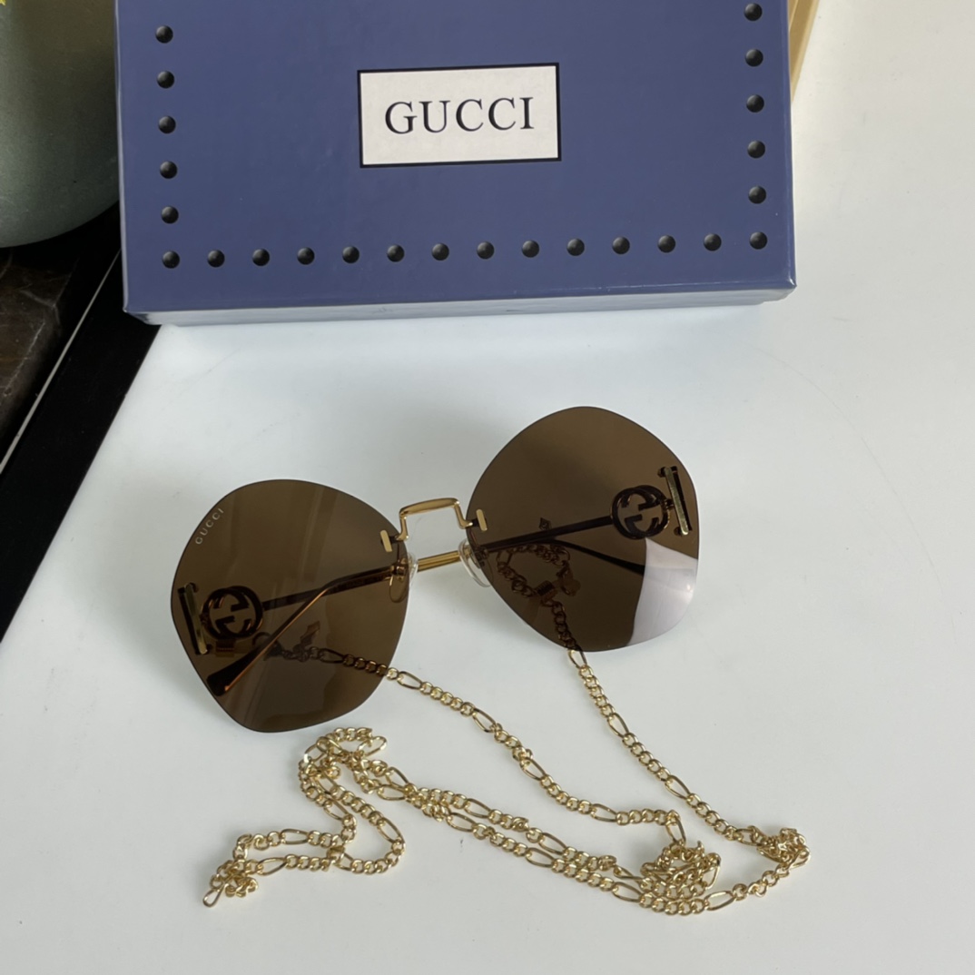 Gucci Geometric-Frame Sunglasses    GG1203S - FashionPlug