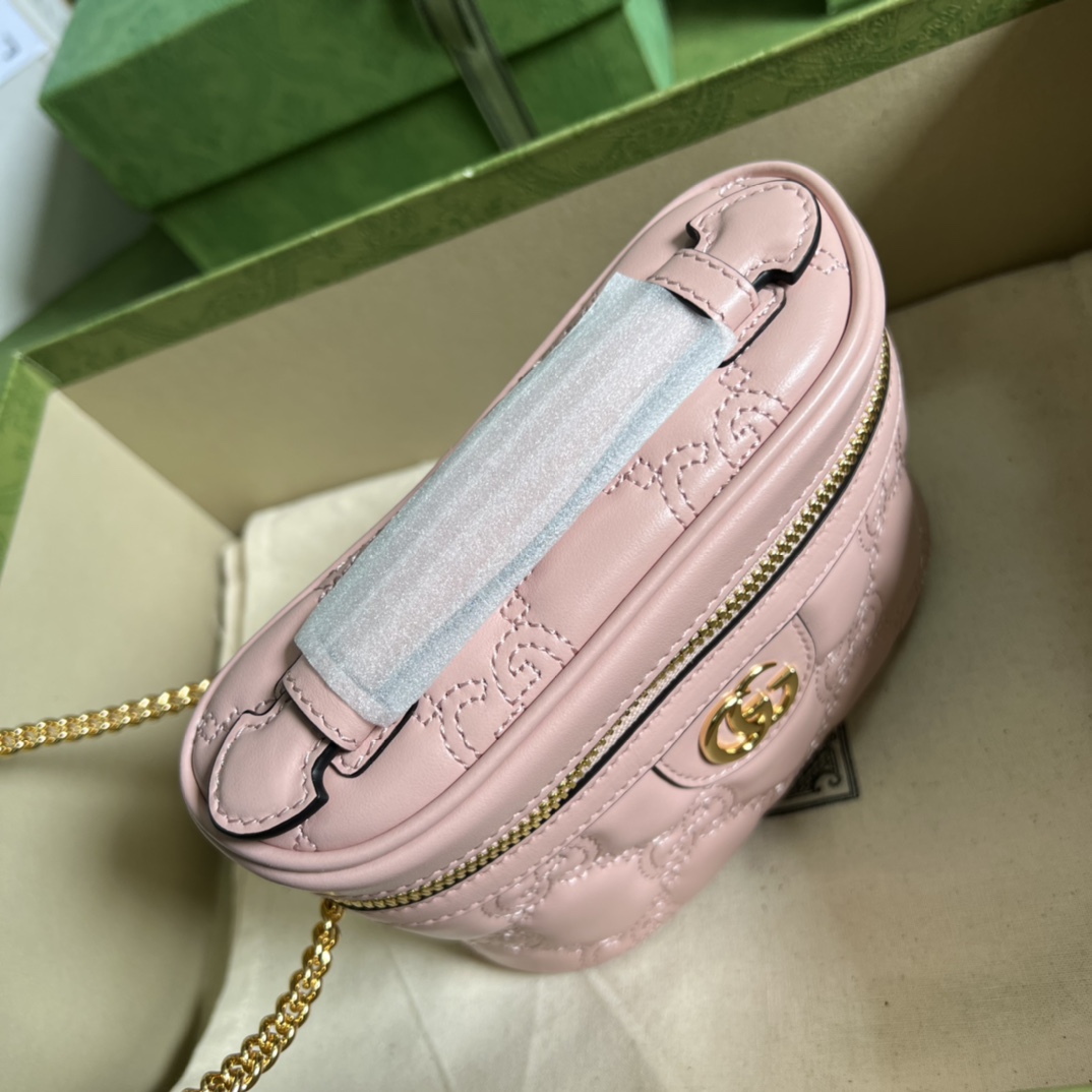 Gucci GG Matelassé Top Handle Mini Bag(16-10.5-5cm) - FashionPlug