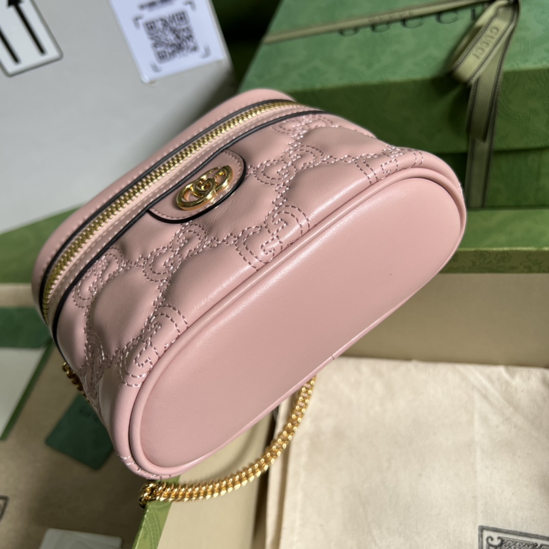 Gucci GG Matelassé Top Handle Mini Bag(16-10.5-5cm) - FashionPlug