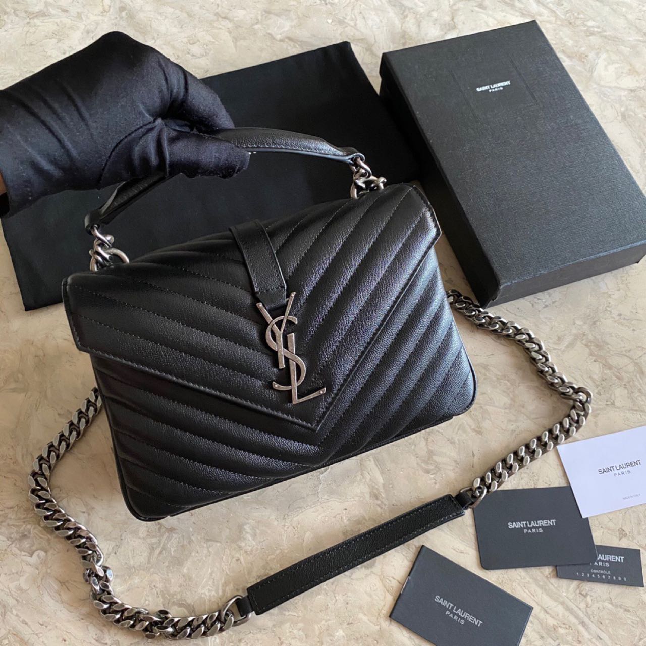 Saint Laurent College Shoulder Bag    24cm - FashionPlug