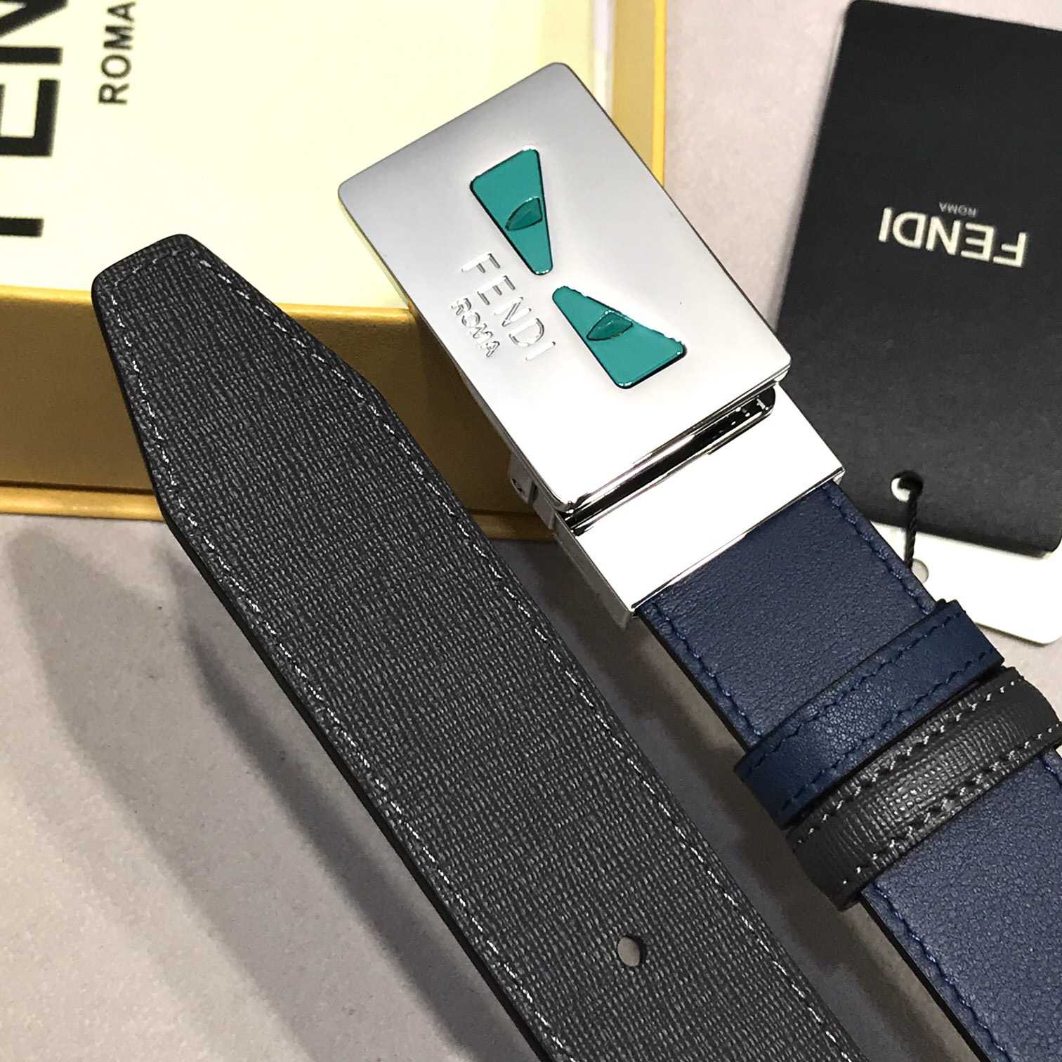 Fendi Leather Belt    35mm - FashionPlug