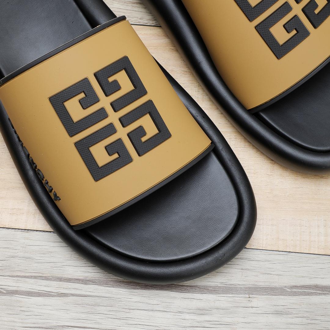 Givenchy 4G Logo Rubber Slides Sandals - FashionPlug