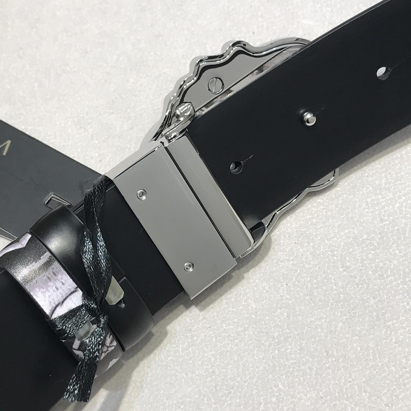 Versace La Medusa Silver Baroque Reversible Belt - FashionPlug