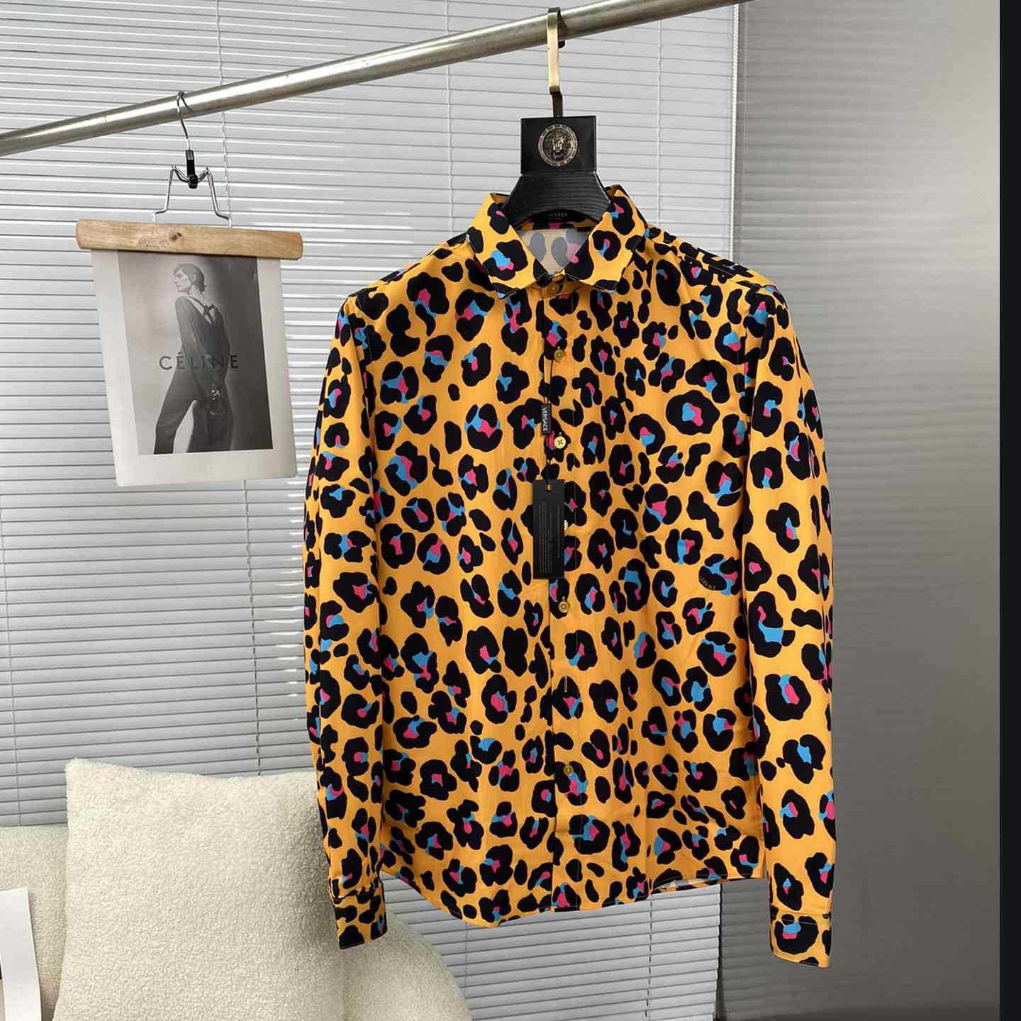 Versace Daisy Leopard Shirt - FashionPlug